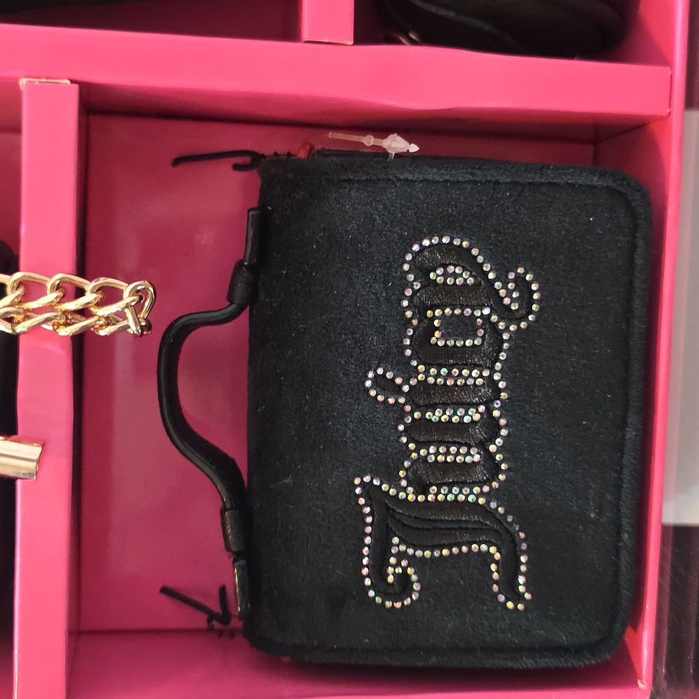 Juicy Couture 4 Piece Micro Bag Gift Set in Black and Gold - Picture 4 of 5
